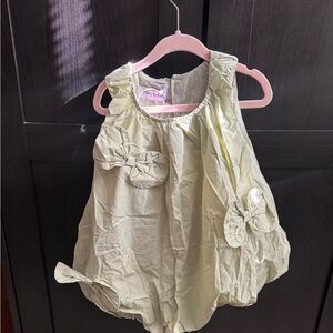 Mimi Tutu Light Green Toddler bubble dress  with Bow Accents (green)